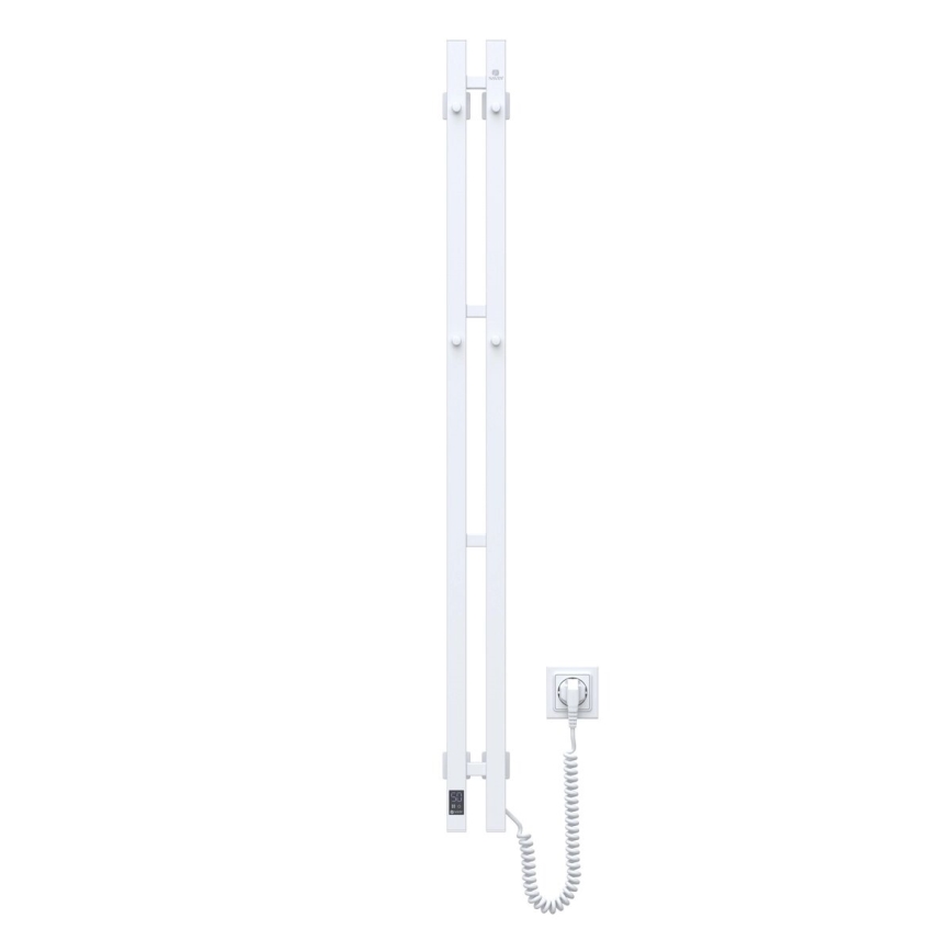 Uscător electric pentru prosoape SILOUETTE cu termostat, 70 W, 120 x 9 cm, alb, conexiune pe partea dreaptă