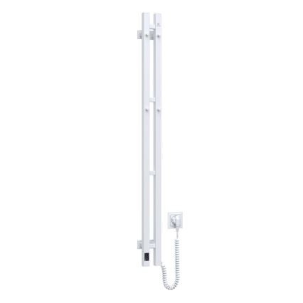 Uscător electric pentru prosoape SILOUETTE cu termostat, 70 W, 120 x 9 cm, alb, conexiune pe partea dreaptă