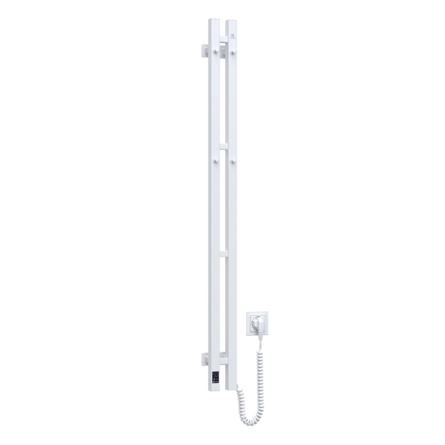 Uscător electric pentru prosoape SILOUETTE cu termostat, 70 W, 120 x 9 cm, alb, conexiune pe partea dreaptă