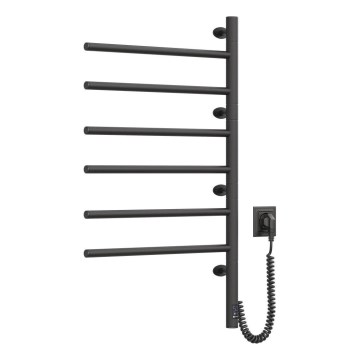 Uscător electric rotativ pentru prosoape ARABESQUE cu termostat, 105 W, 82 x 49 cm, negru