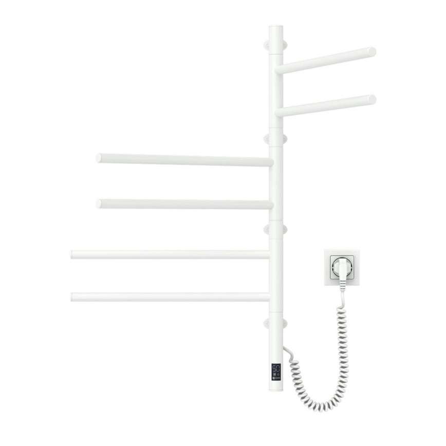 Uscător electric rotativ pentru prosoape cu termostat ARABESQUE, 105 W, 80 x 49 cm, alb