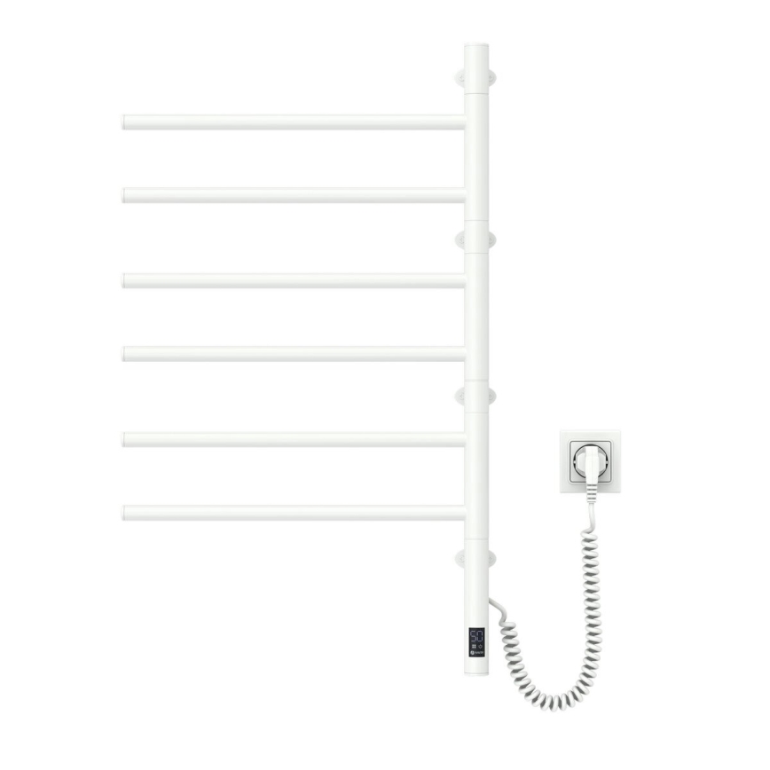 Uscător electric rotativ pentru prosoape cu termostat ARABESQUE, 105 W, 80 x 49 cm, alb