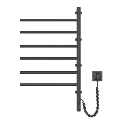 Uscător electric rotativ pentru prosoape cu termostat ARABESQUE 105W 82x49 cm negru