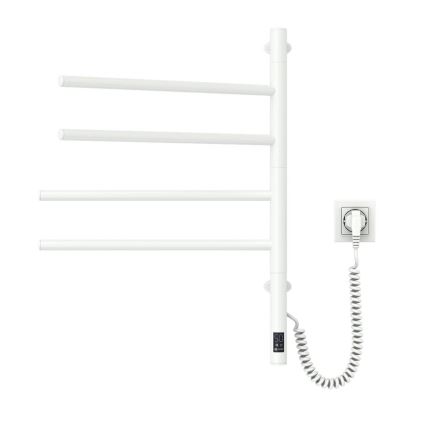 Uscător electric rotativ pentru prosoape cu termostat ARABESQUE, 60W, 65x49 cm, alb