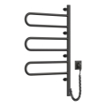 Uscător electric rotativ pentru prosoape cu termostat FOUETTE, 100 W, 80 x 49 cm, negru
