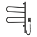 Uscător electric rotativ pentru prosoape cu termostat FOUETTE 60W 65x49 cm negru