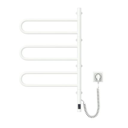 Uscător electric rotativ pentru prosoape FOUETTE, 100 W, 80 x 49 cm, cu termostat, alb