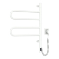 Uscător electric rotativ pentru prosoape FOUETTE, 60 W, 65 x 49 cm, alb, cu termostat