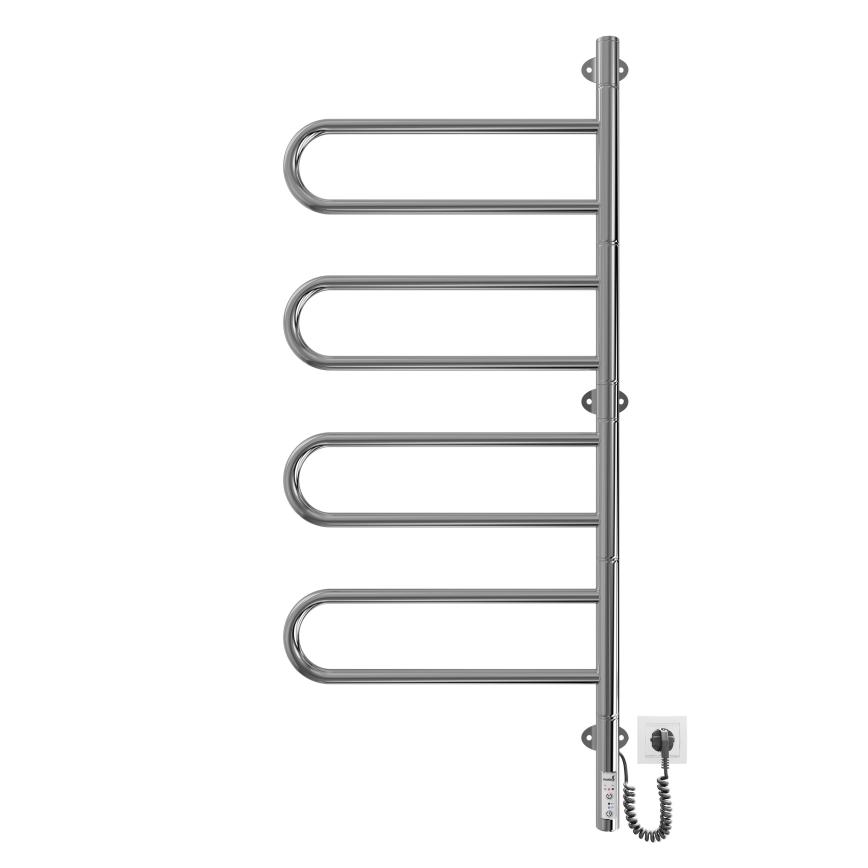 Uscător de prosoape electric rotativ TRISTAR 105W/230V 102,5x44,5cm IP44 inox/crom lucios