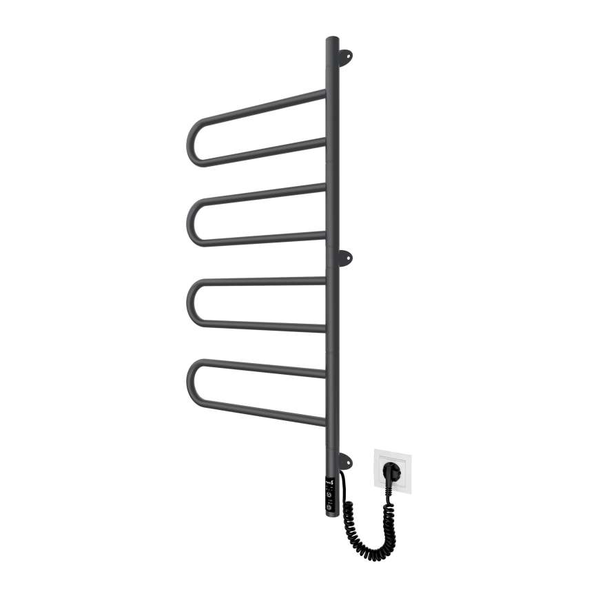 Suport rotativ electric pentru prosoape TRISTAR, 105 W / 230 V, 102,5 x 44,5 cm, IP44, inox/negru