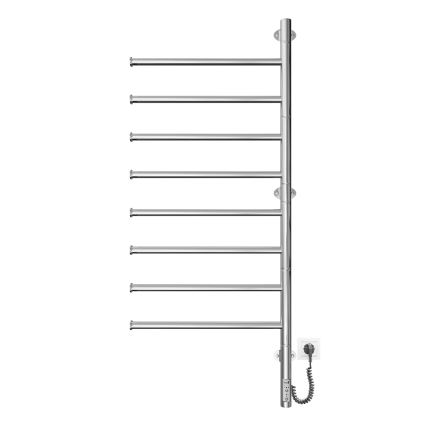 VEER Încălzitor electric rotativ pentru prosoape, 95W/230V, 102,5x44,5 cm, inox/crom lucios