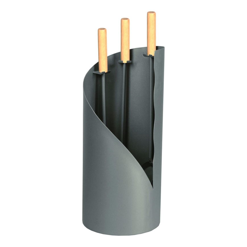 Ustensile pentru șemineu 4 buc. antracit/molid
