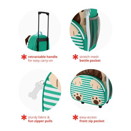 Valiză pe roți pentru copii Skip Hop ZOO mops