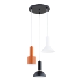 VANTI Lustră suspendată pe cablu, 3x E27, 15W, 230V, multicoloră