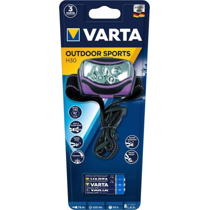 VARTA 18630 - LED Frontală 2xLED/1W/3xAAA