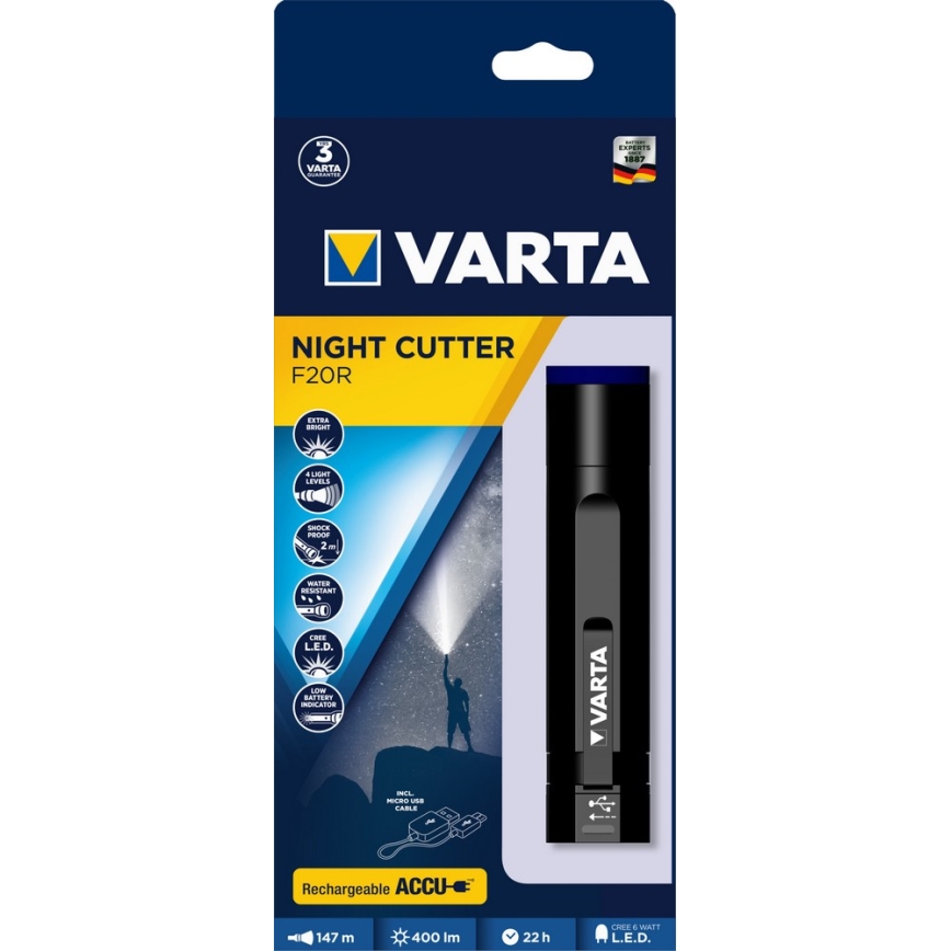 VARTA 18900 - LED Lanternă USB LED/6W