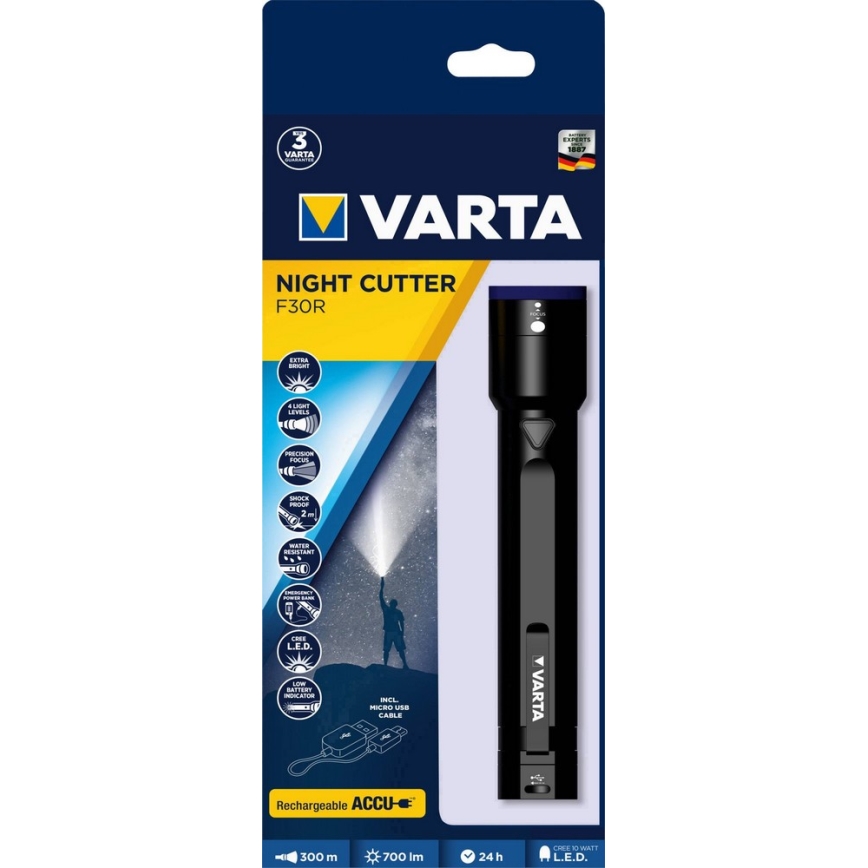 VARTA 18901 - Lampă LED USB LED/10W - baterie externă 2600mAh