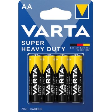 Varta 2006 - pachet de 4 buc. baterii zinc-carbon SUPER HEAVY DUTY AA 1,5V