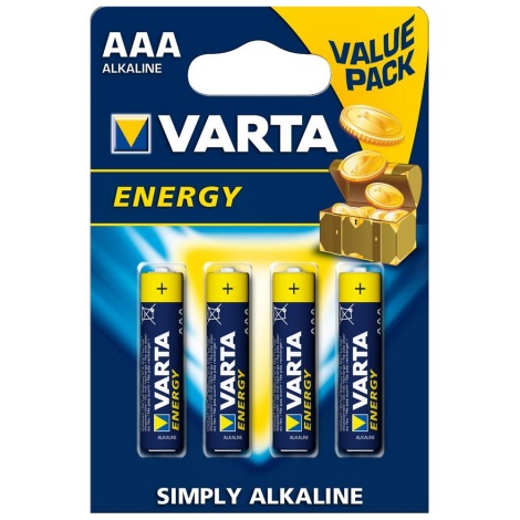 On foot imply ammunition Varta 4103 - 4 buc Baterii alcaline ENERGY AAA 1,5V | Luminam