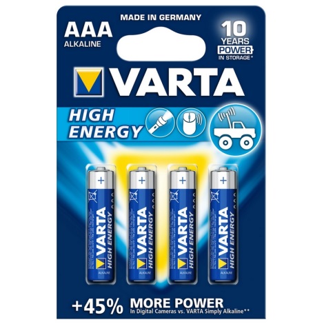 Varta 4903 - 4 buc Baterii alcaline HIGH ENERGY AAA 1,5V