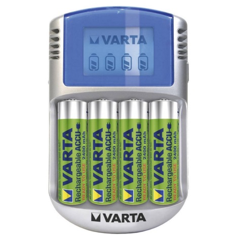 Varta 57070 - Încărcător baterii LCD 4xAA/AAA 2400mAh 100-240V/12V/5V