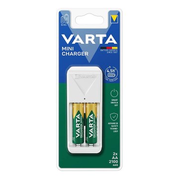 Varta 57656101451 - Încărcător de baterii 2xAA/AAA 2100 mAh 230V