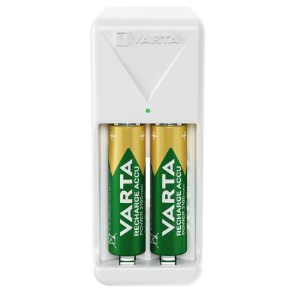 Varta 57656101451 - Încărcător de baterii 2xAA/AAA 2100 mAh 230V