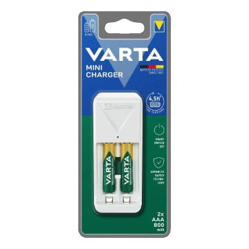 Varta 57656201421 - Încărcător de baterii 2xAA/AAA 800 mAh 230V