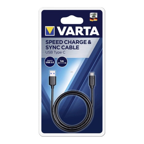 Varta 57944101401 - Cablu USB SPEED CHARGE USB C 1 m