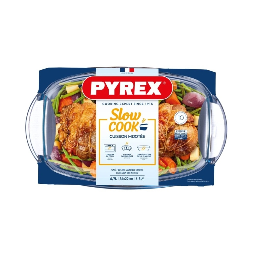 Vas de copt cu capac PYREX, 6,7 l