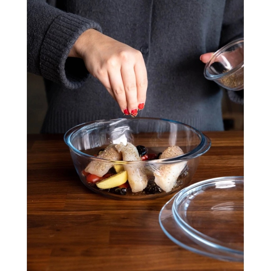 Vas de copt PYREX cu capac, 2,1 l