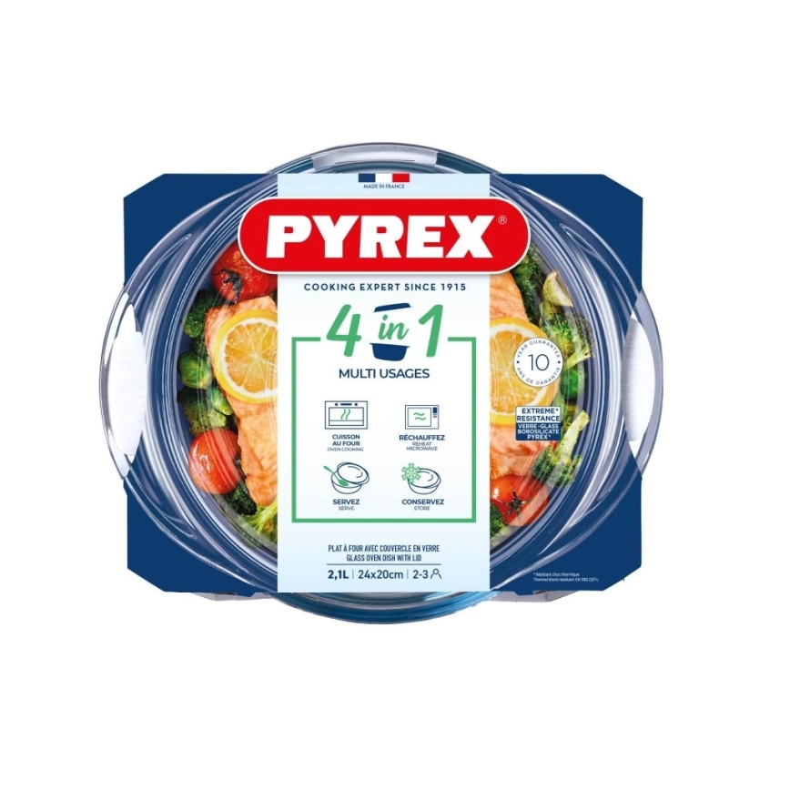 Vas de copt PYREX cu capac, 2,1 l