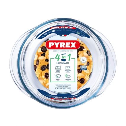Vas de copt termorezistent cu capac PYREX, 1,3 l