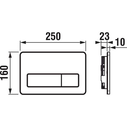 Vas WC suspendat LYRA Rimless + capac WC SoftClose LYRA + buton de acționare DUAL + modul incastrat + garnitură izolatoare