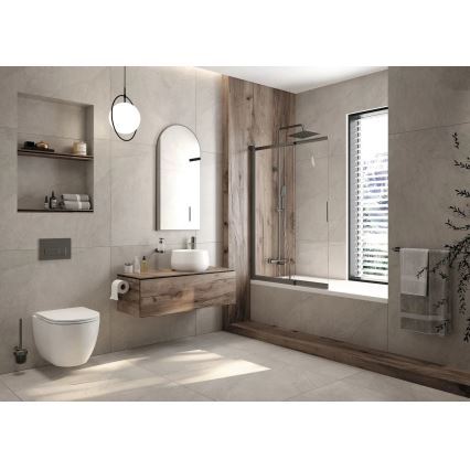 Vas WC suspendat ROUND + Capac WC SoftClose ROUND + Placă de acționare SIGMA + Modul incastrat + Plăcuță izolatoare