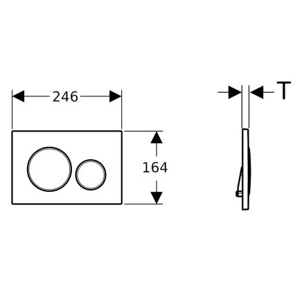 Vas WC suspendat ROUND + Capac WC SoftClose ROUND + Placă de acționare SIGMA + Modul incastrat + Plăcuță izolatoare