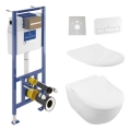 Vas WC suspendat SUBWAY + capac WC SoftClose SUBWAY + buton de clătire VICONNECT + modul incastrat VICONNECT + garnitură izolatoare VICONNECT