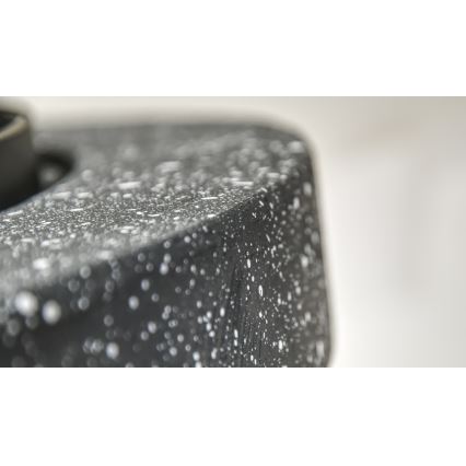 Vatră portabilă pe lemn cu grătar, antracit