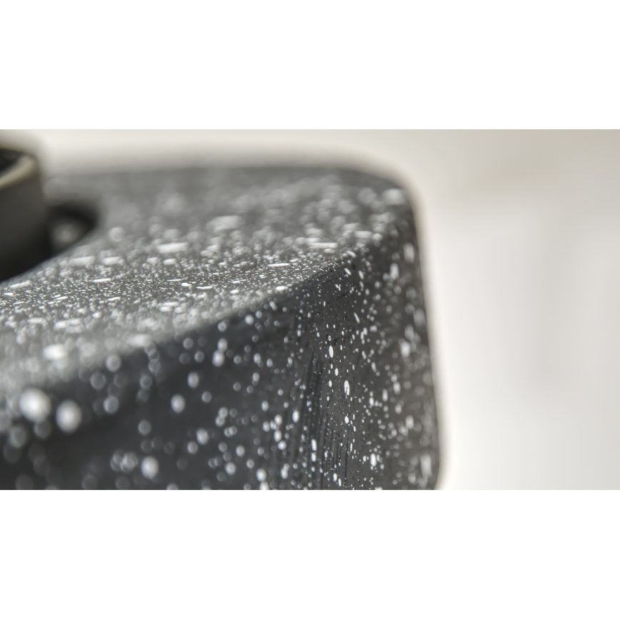 Vatră portabilă pe lemn cu grătar, antracit