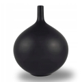 Vază ceramică 24 cm, neagră mată