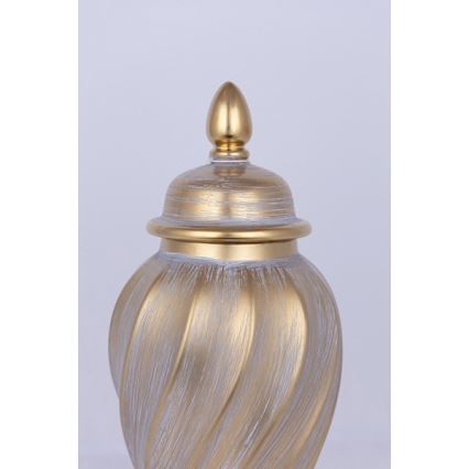 Vază ceramică 41x20 cm auriu/gri