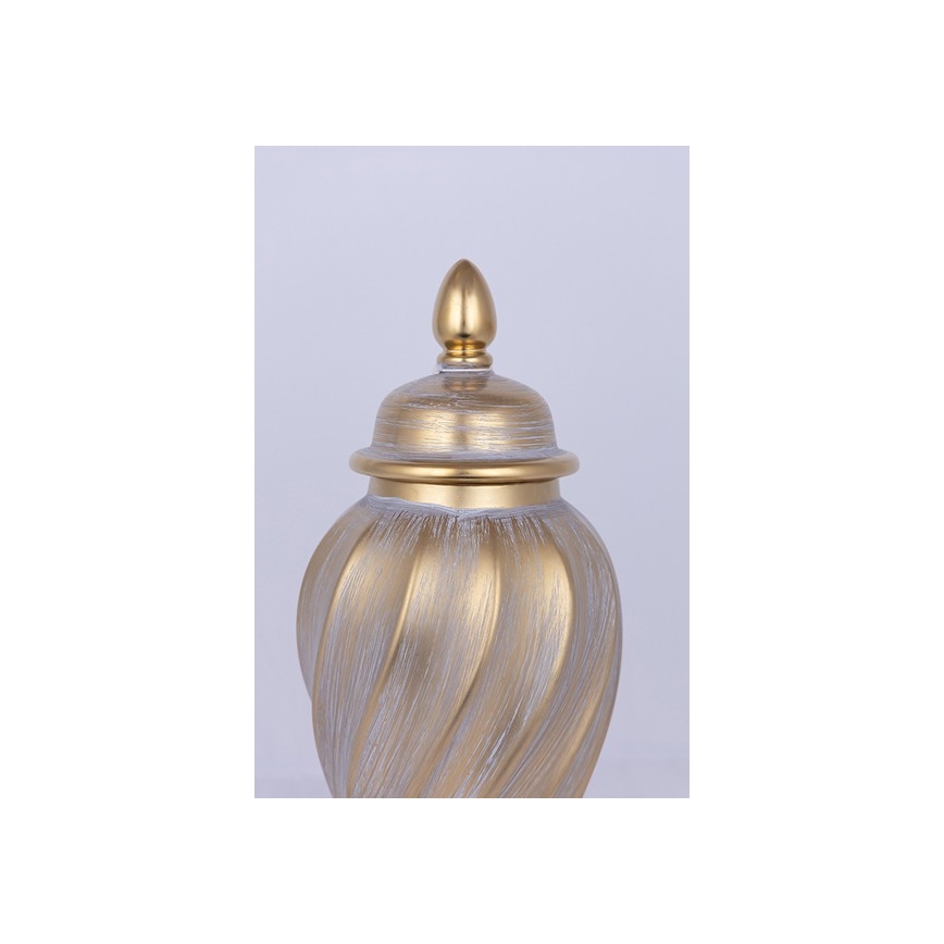 Vază ceramică 41x20 cm auriu/gri