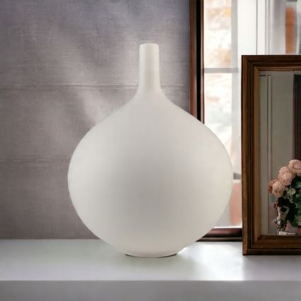 Vază ceramică albă, 24 cm