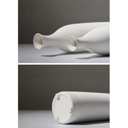 Vază ceramică albă, 33 cm