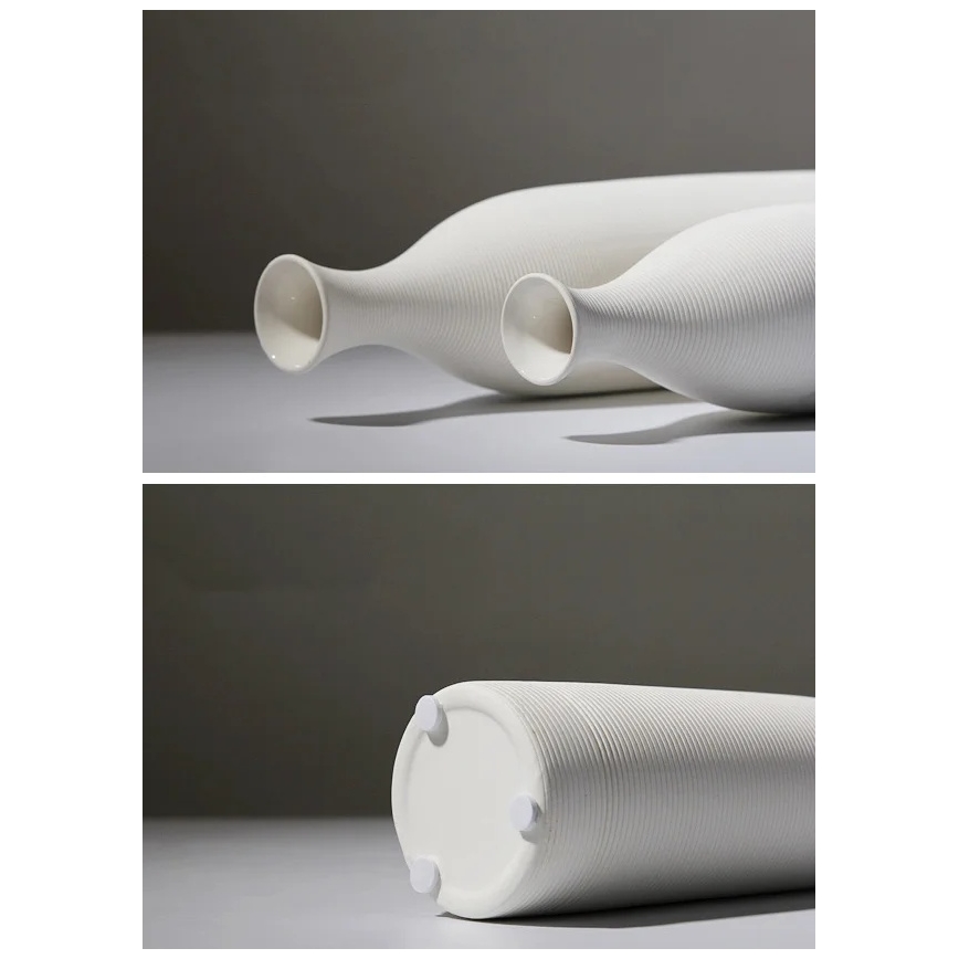 Vază ceramică albă, 33 cm