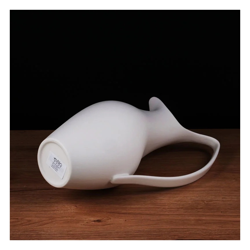 Vază ceramică albă, 33 x 17 x 19 cm