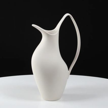 Vază ceramică albă, 33 x 17 x 19 cm
