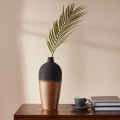 Vază ceramică Eglo 28x12,5 cm negru/auriu