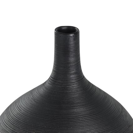 Vază ceramică Eglo 22x16 cm negru/auriu