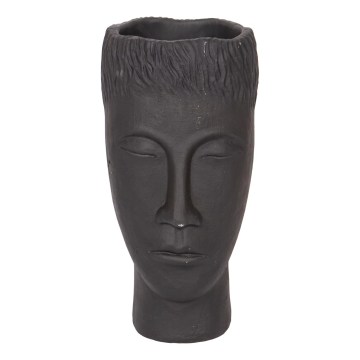 Vază decorativă 25 x 14 x 12,5 cm, negru/ciment